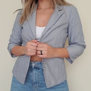 Express striped 3/4 sleeve fitted blazer size 8